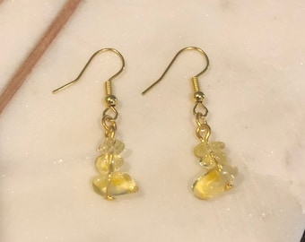 Dangle Citrine Earrings