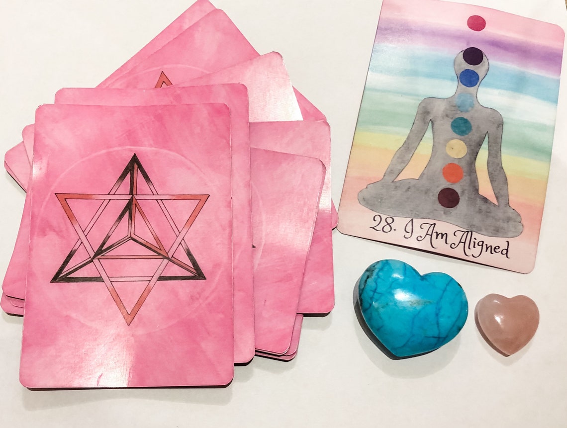 Chakra Oracle Cards Homemade Gift PO8 Affirmation Cards Etsy