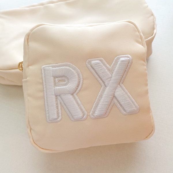 Medication Bag Rx Bag With Patches Small Medicine Bag Medicine Pouch Medication Pouch Medicine Bag Pouch Travel Med Bag Small Medical Pouch