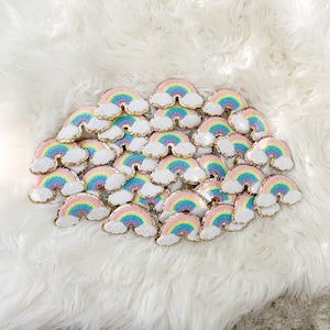 Rainbow Patch Self Adhesive Rainbow Chenille Patch Rainbow Adhesive Patch Chenille Rainbow Patches Sticker Airplane Patch