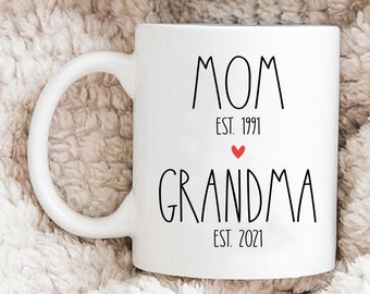 Grandma Mothers Day Gift For Grandma Mug Personalized Grandma Gift Mug Mom Grandma Mug Grandma Birthday Gift Mom Est Grandma Est