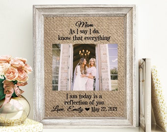 Mother Of The Bride Gift From Daughter Personalized Gifts For Mother Of The Bride Picture Frame Step Mom Wedding Gift Parent Wedding Gift