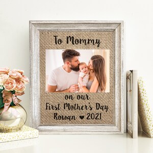 First Christmas Gift From Baby First Mothers Day Frame Personalized 1st Christmas Gift From Husband First Mothers Day Picture Frame