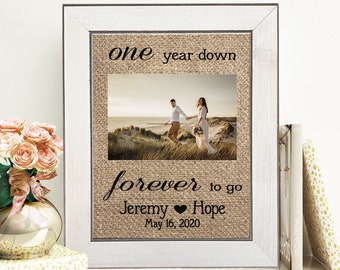 1 Year Anniversary Gift For Boyfriend Personalized One Year Anniversary For Boyfriend 1 Year 1st Anniversary Gift For Husband Picture Frame