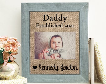 1st Fathers Day Picture Frame New Dad Gift From Wife First Fathers Day Gift From Daughter Or Son Personalized Fathers Day Gift From Baby