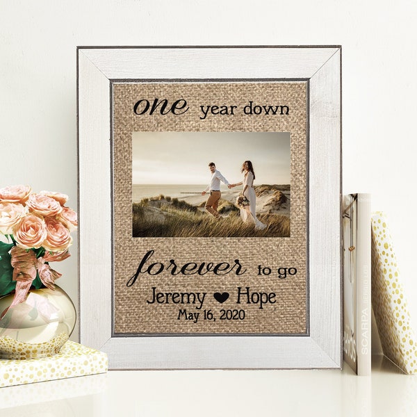 1 Year Anniversary Gift For Boyfriend Personalized One Year Anniversary For Boyfriend 1 Year 1st Anniversary Gift For Husband Picture Frame