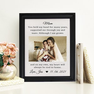 Mother Of The Bride Gift From Daughter Mother Of The Bride Picture Frame Custom Wedding Gift For Mom From Bride Mother Of The Bride Frame image 1