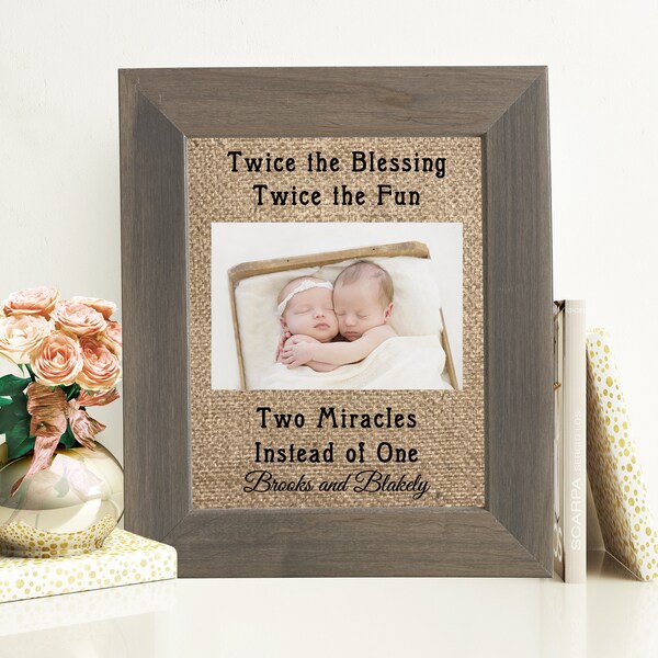 Baby Twins Picture Frame Etsy