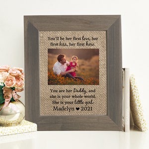 First Fathers Day Gift From Daughter 1st Fathers Day Gift From Baby Girl Fathers Day Picture Frame Personalized Gift For Dad From Daughter