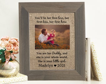 First Fathers Day Gift From Daughter 1st Fathers Day Gift From Baby Girl Fathers Day Picture Frame Personalized Gift For Dad From Daughter