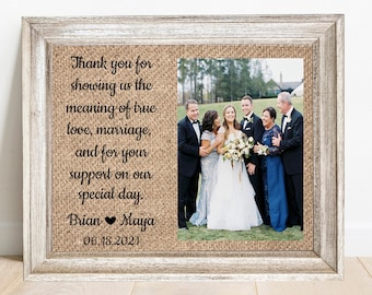 Parents Wedding Gift From Bride And Groom Personalized Wedding Gift For Parents Of The Bride Picture Frame