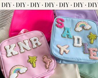 DIY Personalized Lunch Box For Kids Lunch Box Cute Lunch Bag Lunch Box With Patches Insulated Lunch Box Custom Lunch Bag With Patches