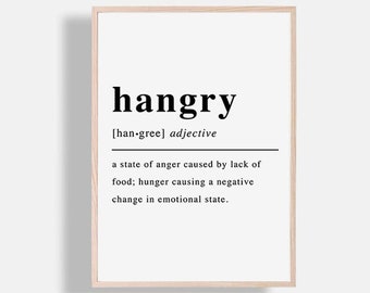 Hangry SVG Hungry SVG Funny Kitchen SVG Funny SVG Sarcastique SVG Hangry Définition SVG Hangry Sign Téléchargement numérique Funny Shirt Svg