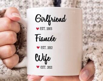 妻用マグカップ ガールフレンド婚約者妻用マグカップ 新妻用マグカップ 妻用コーヒーマグカップ 妻への記念日の贈り物 夫からのパーソナライズされた新妻への贈り物
