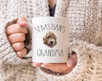 Dog Grandma Gift, Personalized Granddog Mug, Custom Pet Photo Coffee Cup for Nana, Fur Grandparent Present