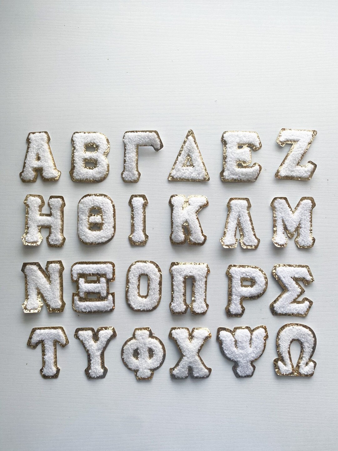 Greek Letter Patch Self Adhesive Greek Letters Patch Sticker Etsy