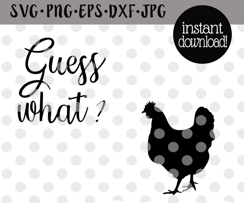 Download Guess What Chicken Butt Svg/Funny Shirt Design/Baby Boy | Etsy