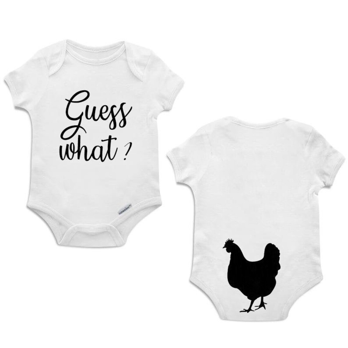 Guess What Chicken Butt Svg/Funny Baby Onesie Svg/Baby Onesie Etsy