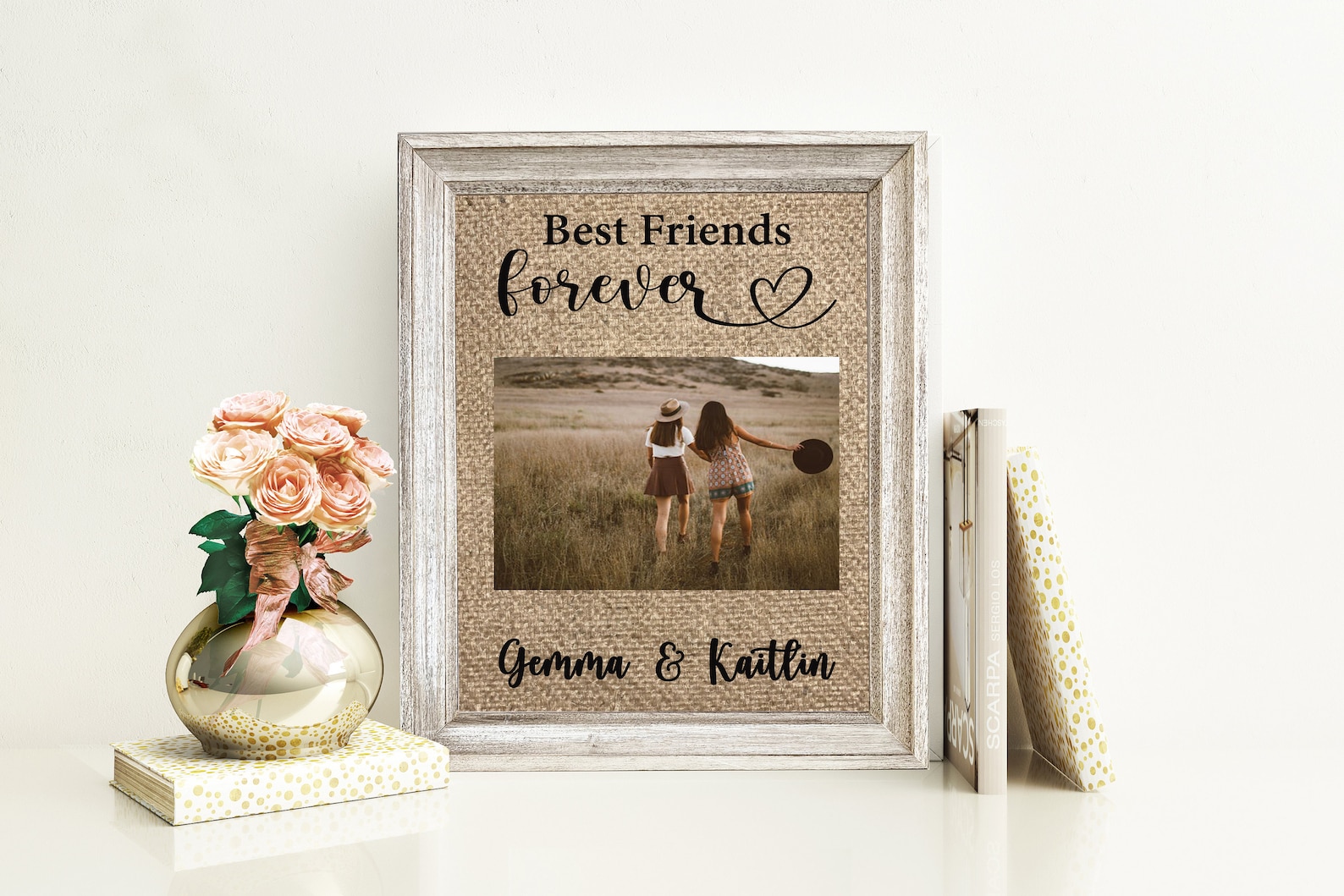 Best Friend Picture Frame Personalized Galentines Day Gift for Etsy