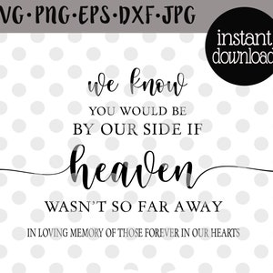 If Heaven Wasn't So Far Away Wedding Sign Svg Wedding Memorial Sign Printable Memorial Sign For Wedding Memorial Svg In Loving Memory Svg image 2