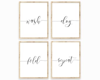 Wash Dry Fold Repeat Svg Laundry Room Svg Minimal Laundry Room Sign Svg Laundry Svg Laundry Room Printable Laundry Room Farmhouse Decor Svg