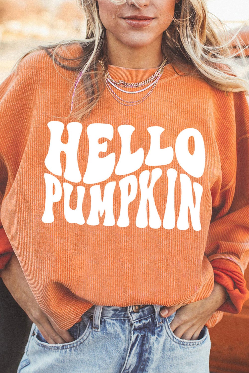HUMMHUANJ Crewneck Sweatshirts Women's Halloween Pumpkin Face,downtown girl  aesthetic clothes,crewneck sweatshirt women,cheap cute stuff under 5