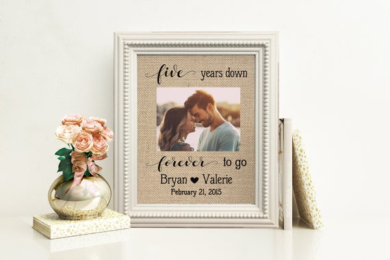 5 Year Wedding Anniversary Gift For Wife/Burlap | Etsy