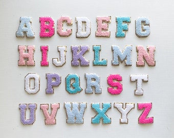 Chenille Letters Patches Self Adhesive Chenille Patch Varsity Patch Letters Chenille Letter Patch Bulk Chenille Patch Letters Stick On