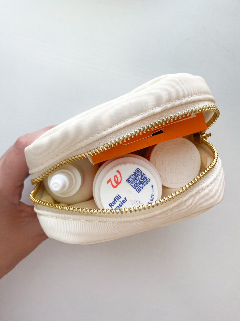 Medication Bag Rx Bag With Patches Small Medicine Bag Medicine Pouch Medication Pouch Medicine Bag Pouch Travel Med Bag Small Medical Pouch image 2