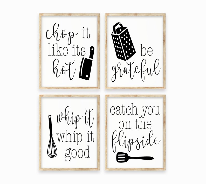 Funny Kitchen Puns Svg/DIY Printable Wall Decor/Minimalist Etsy