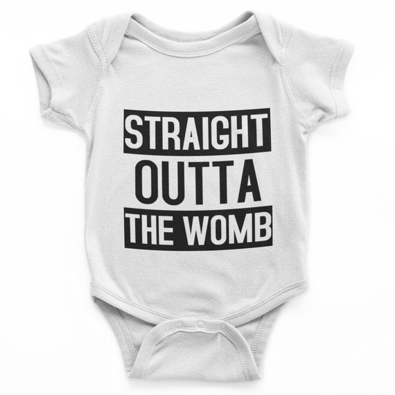 Straight Outta The Womb Svg/New Baby Girl Compton Onesie/Funny | Etsy