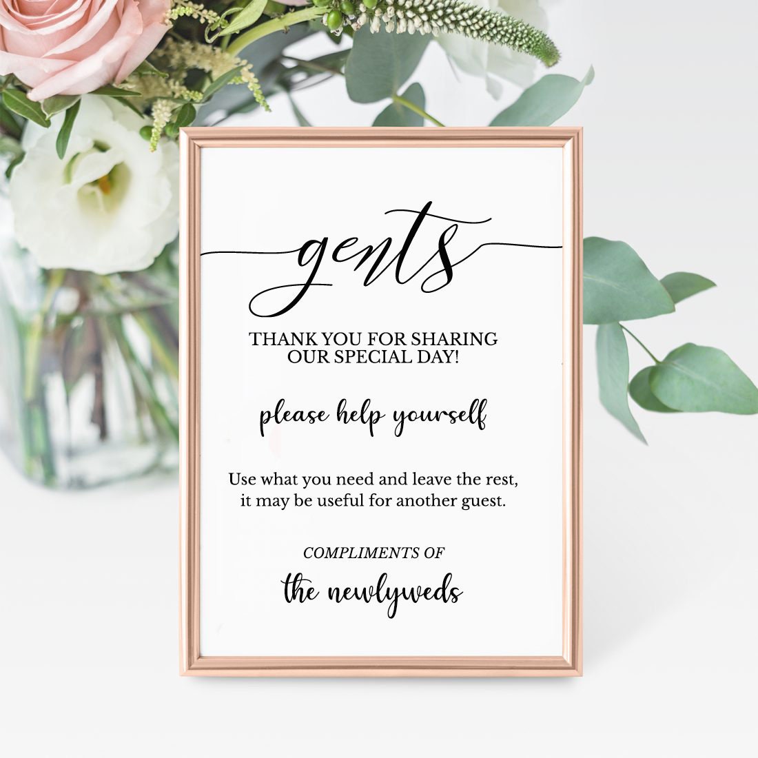 Wedding Bathroom Sign Wedding Bathroom Basket Sign Wedding Etsy