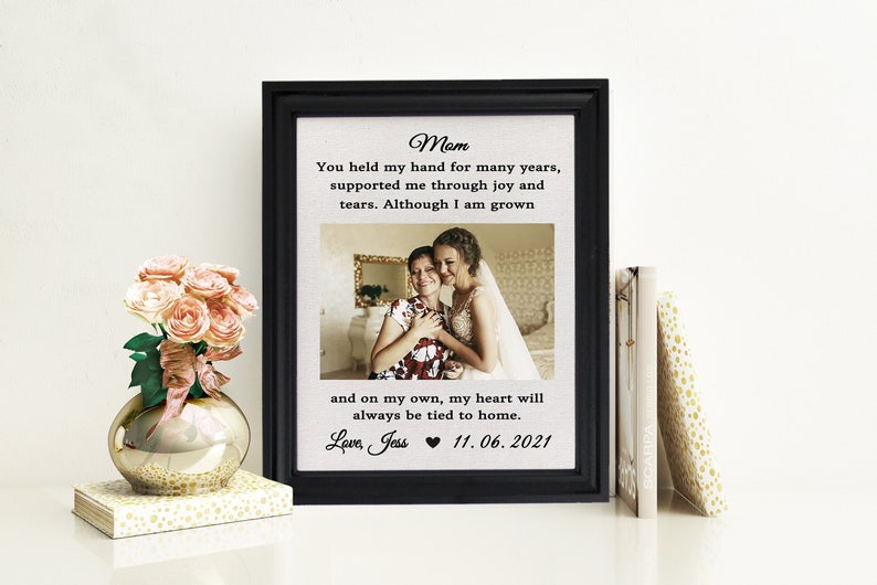 Mother Of The Bride Gift From Daughter Mother Of The Bride Picture Frame Custom Wedding Gift For Mom From Bride Mother Of The Bride Frame image 1