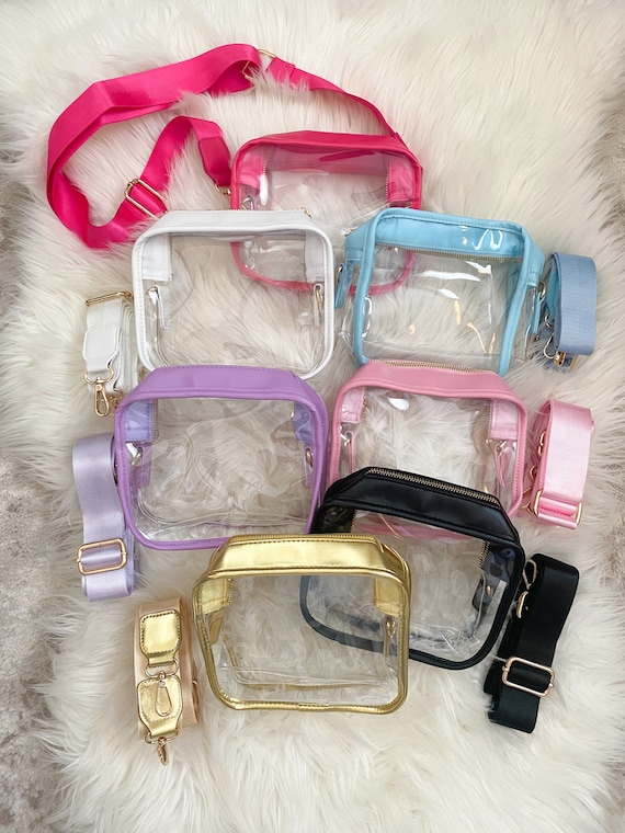 Clear Stadium Bag With Patches Personalized Clear Purse For Clear Game Concert Festival