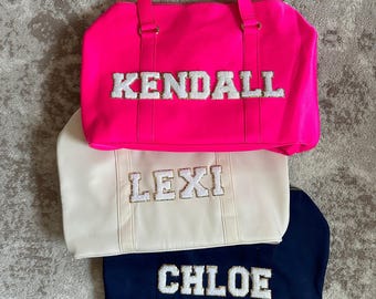 Personalized Duffle Bag Custom Teenage Girls Gift Birthday Easter Overnight Weekender Bag Gym Bag Hospital Bag Cheer Gymnastics Dance