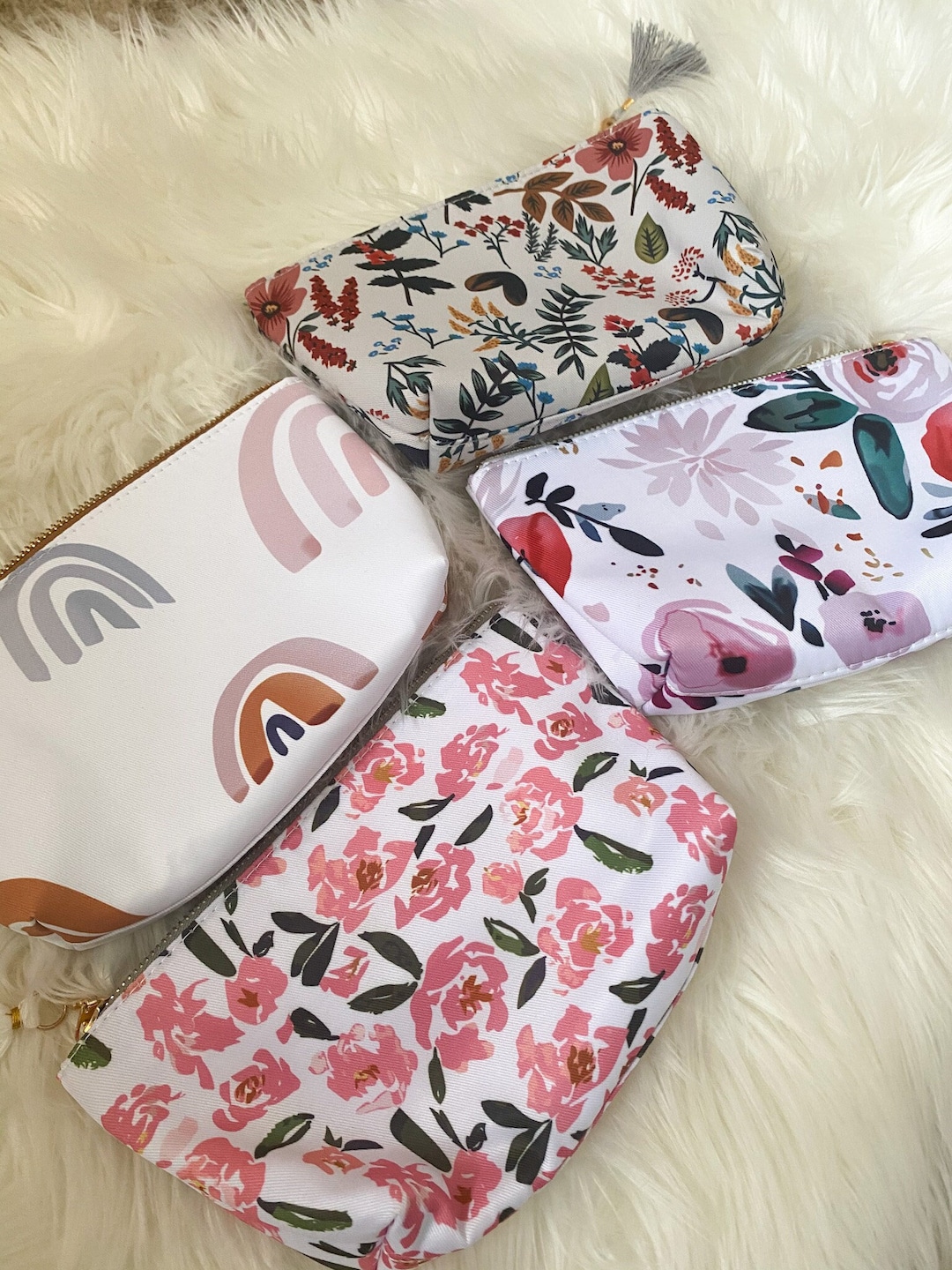 Essential Oil Bag Floral With Zipper Boho Essential Oil Pouch Bag