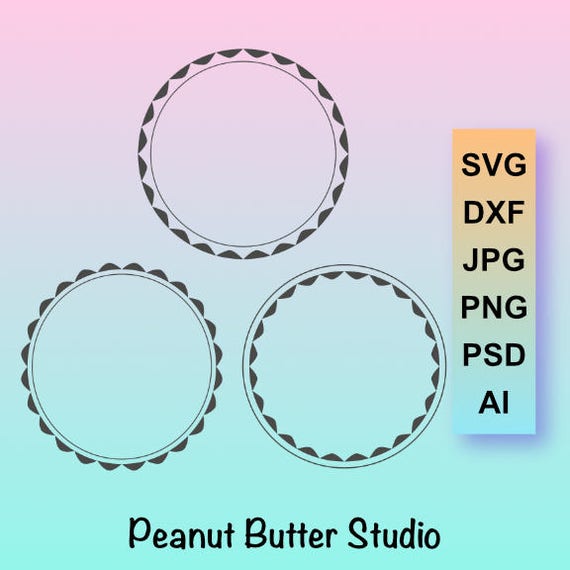 Border Frame Svg Dxf Cut File Cricut Silhouette Die Cut Etsy