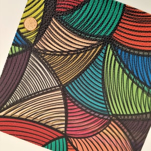 Vivid Patterned Leather, Real Leather Pieces, Genuine Leather Sheets, Multi-color Leather, Cowhide Leather, LF253