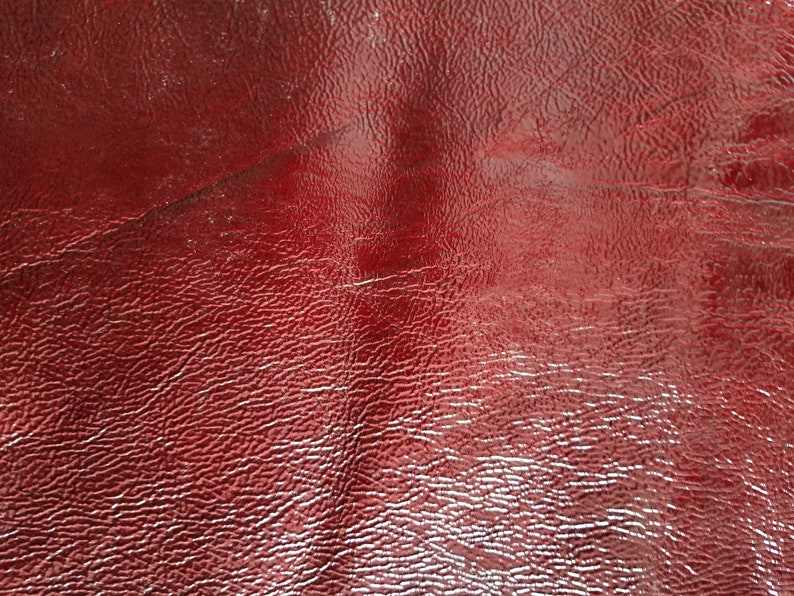 Genuine Leather Fabric 6 X 12 Glossy Grainy Deep Etsy