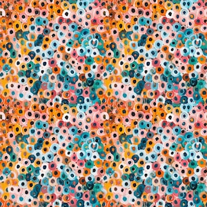 Abstract Leather Sheets,  Colorful Tiny Circles, Leather Cowhide, Genuine Leather Sheets, Real Leather Pieces, LF1316
