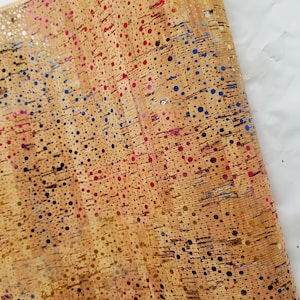 Genuine Cork Sheets, Metallic Cork Applied to Suede Leather For Strength And Body, Natural Cork Leather, Real Cork Fabric