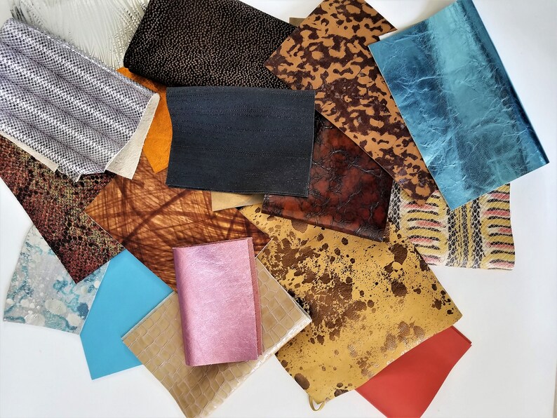 Leather Sheets Crafting Leather 6 Pieces Premium Leather Variety Pack 6