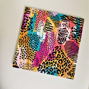 Genuine Leather, Crafting Leather Sheets, Tiger/ Leopard / Cheetah Cowhide, Real Leather Pieces, LF217
