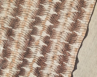 Genuine Leather Fabric, Genuine Leather,  Beige, / Brown, Copper Print Snakeskin, Crafting Leather, Real Leather Sheets, Real Leather