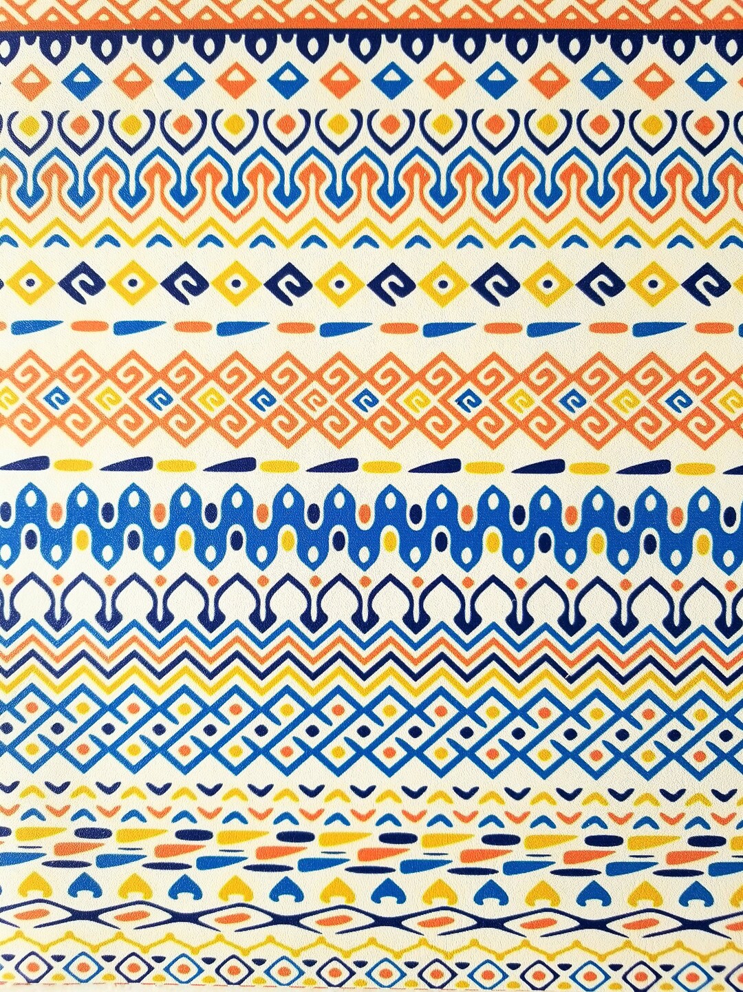 Tribal Leather, Aztec Tribal Print Cowhide, Genuine Leather, Real