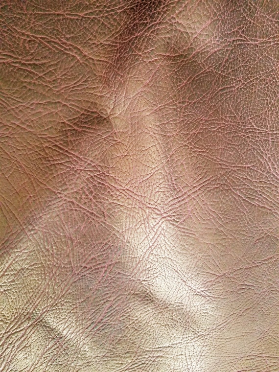 Grainy Red Tone Gold Sparkle Leather Hide