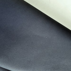 Saffiano Leather, Dull Mid-Tone Blue Leather Hide, Cowhide Leather Sheets, Genuine Leather Pieces
