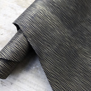 Metallic Dull Gold + Black Leather Sheets,  Firm Leather, Genuine Leather Sheets, Real Leather Pieces