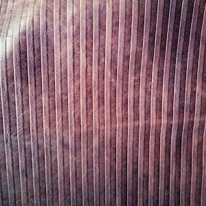 Leather for Crafts, Stripey Embossed Mid - Tone Chocolate Brown Leather Hide, Genuine Leather Sheets, Real Leather Pieces
