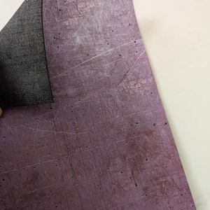 Pelle di vacchetta Purple Haze, foglio di vera pelle, pezzi di vera pelle